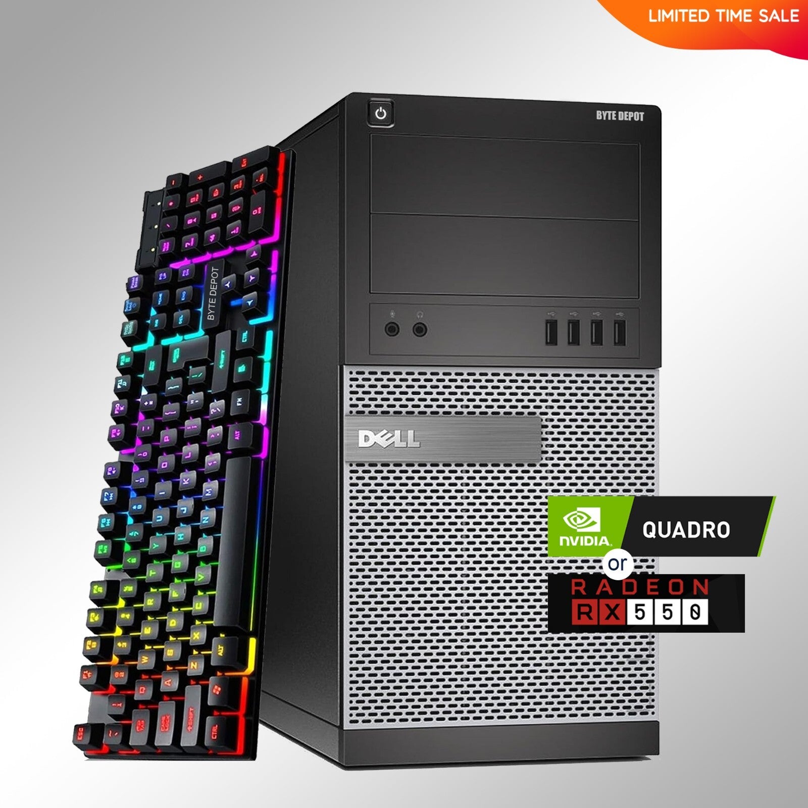 DELL Gaming PC Desktop Computer i7, 32GB RAM, Up to 2TB SSD NVIDIA Windows, WiFi