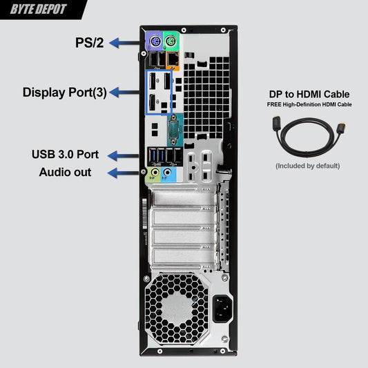 HP Desktop Computer PC i7 Workstation, Up to 32GB RAM 2TB SSD,Windows 11, DVD-RW