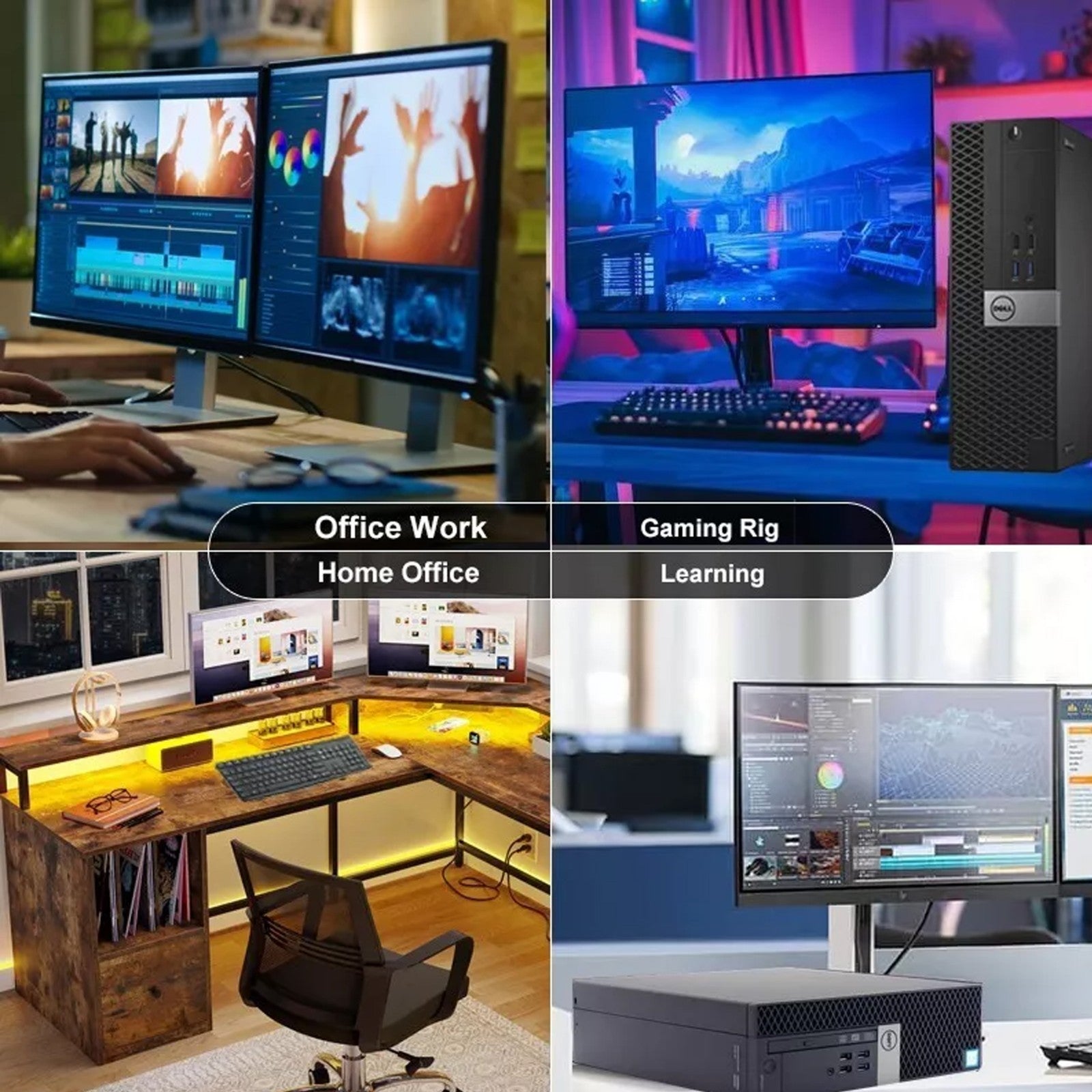 Gaming PC Desktop Computer i7,Up to 32GB RAM 4TB SSD NVIDIA GTX 1660 Super + KBM
