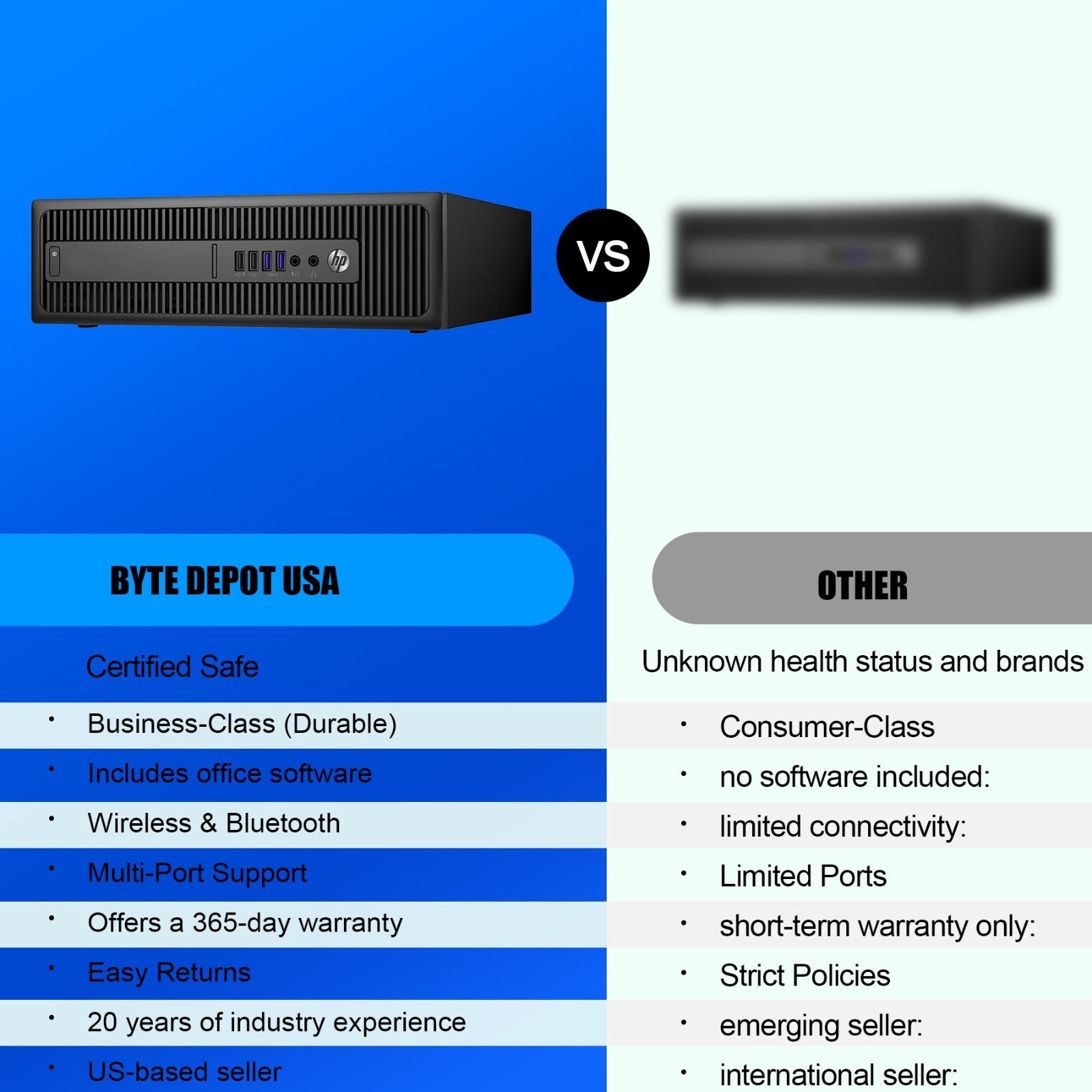 HP Desktop Computer PC i7, up to 32GB RAM, 1TB SSD,  Windows 11/10, WiFi