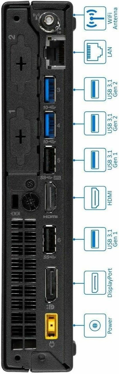 Lenovo ThinkCentre M920Q Tiny Desktop Computer, Intel Core i5-8500T 16GB DDR4, 512GB SSD, Windows 10 Pro (