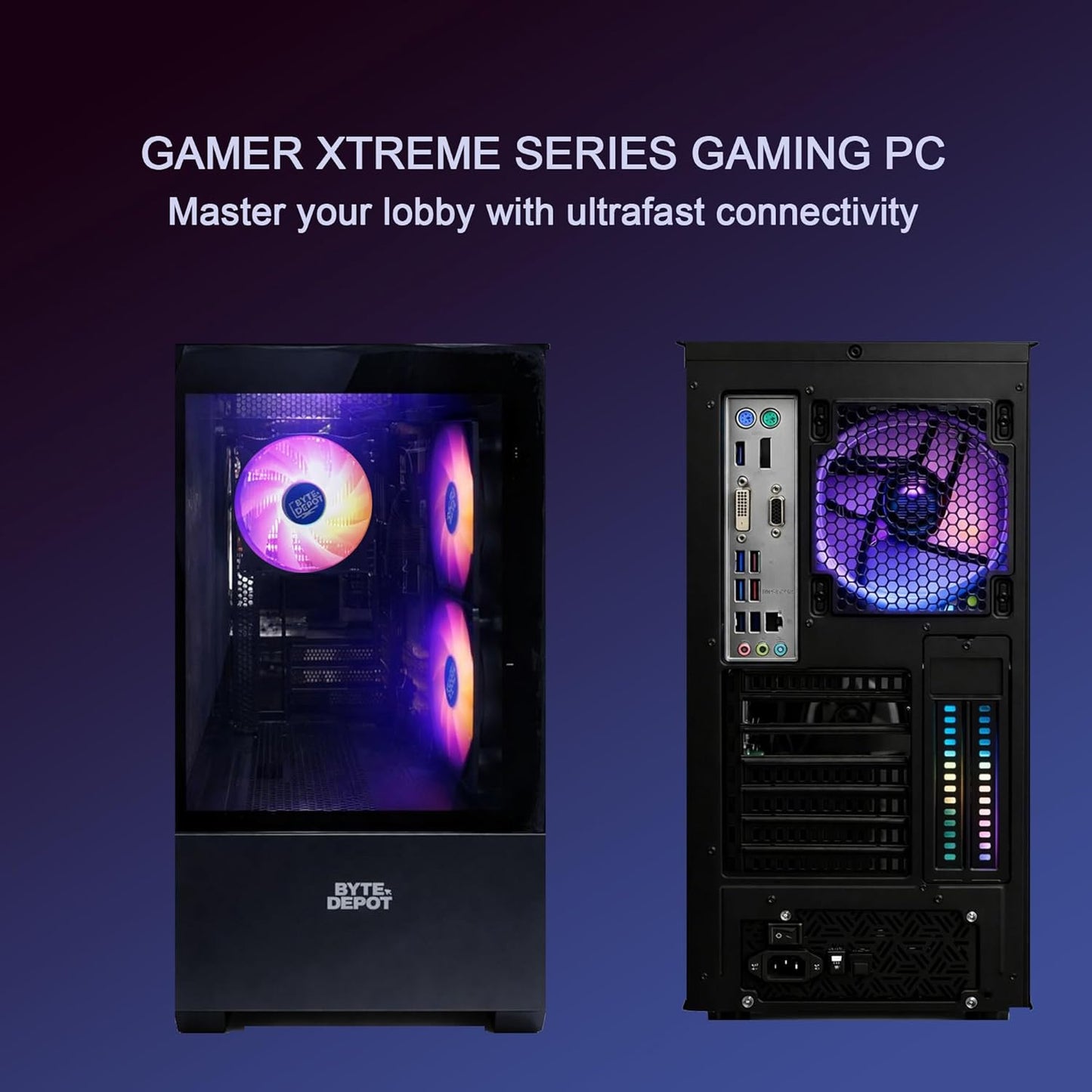 Gamer Xtreme Gaming Desktop PC, Intel Core i7, 32GB RAM, 512GB NVMe SSD, NVIDIA GeForce RTX 5060 8GB GDDR7, WiFi 6, Windows 11 Pro