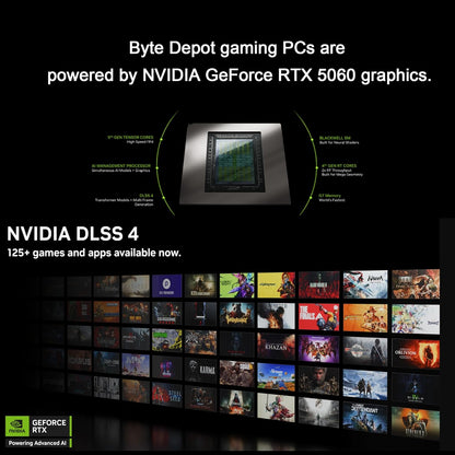 Gamer Xtreme Gaming Desktop PC, Intel Core i7, 32GB RAM, 512GB NVMe SSD, NVIDIA GeForce RTX 5060 8GB GDDR7, WiFi 6, Windows 11 Pro