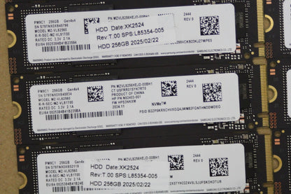 Lot of 10 Samsung PM9C1 256GB M.2 2280 NVMe SSD PCIe MZ-VL82560 MZVL8256HEJD
