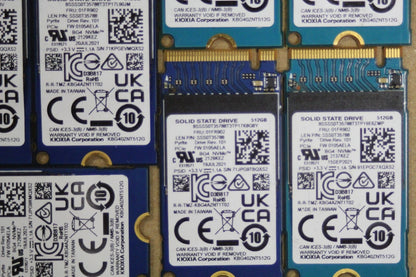 Lot of 10 KIOXIA BG5/BG4 512GB M.2 2242 NVMe PCIe SSD KBG40ZNT512G KBG50ZNT512G