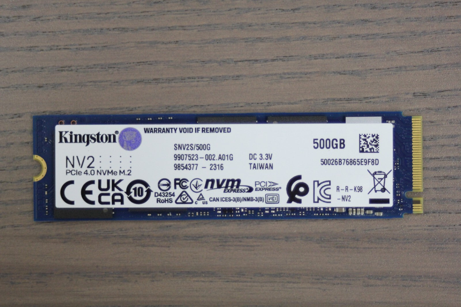 Kingston 500GB 512GB NVMe PCIe Gen3 SSD - M.2 2280 - 0M8PGP4512Q-AA /SNV2S-500G